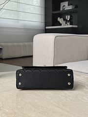Fortok Chanel Small Coco Flap Top Handle Bag in Caviar Black with Gold Hardware 14x24x10cm - 2