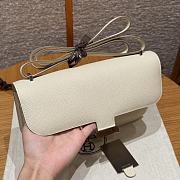 Fortok Hermès Constance Craie bag Epsom Silver Hardware 24*14*8cm  - 5