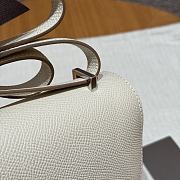 Fortok Hermès Constance Craie bag Epsom Silver Hardware 24*14*8cm  - 4