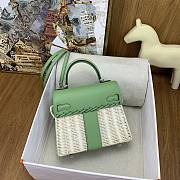 Fortok Hermes Mini Kelly Picnic Vert Criquet 20cm - 3