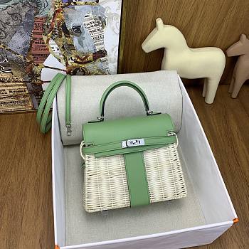 Fortok Hermes Mini Kelly Picnic Vert Criquet 20cm