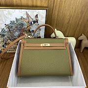 Fortok Hermes Kelly 35cm Epsom Vert - 1