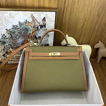 Fortok Hermes Kelly 35cm Epsom Vert