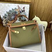 Fortok Hermes Kelly 35cm Epsom Vert - 3