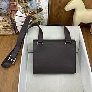 Fortok Hermès Sac A Depeches 21 Bag Dark Brown 21cm Togo Leather - 4