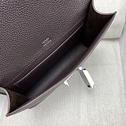 Fortok Hermès Sac A Depeches 21 Bag Dark Brown 21cm Togo Leather - 3
