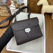 Fortok Hermès Sac A Depeches 21 Bag Dark Brown 21cm Togo Leather - 5