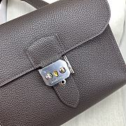 Fortok Hermès Sac A Depeches 21 Bag Dark Brown 21cm Togo Leather - 6