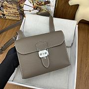 Fortok Hermès Sac A Depeches 21 Bag Grey Brown 21cm Togo Leather - 2