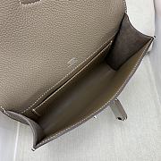 Fortok Hermès Sac A Depeches 21 Bag Grey Brown 21cm Togo Leather - 4