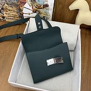Fortok Hermès Sac A Depeches 21 Bag Dark Green 21cm Togo Leather - 5
