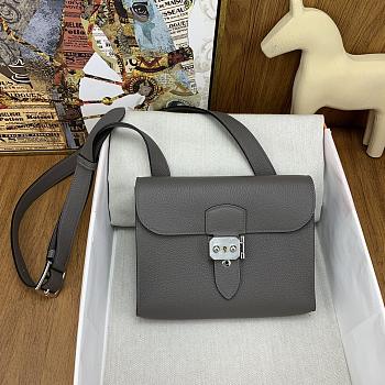 Fortok Hermès Sac A Depeches 21 Bag Grey 21cm Togo Leather