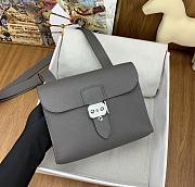 Fortok Hermès Sac A Depeches 21 Bag Grey 21cm Togo Leather - 6
