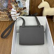 Fortok Hermès Sac A Depeches 21 Bag Grey 21cm Togo Leather - 3