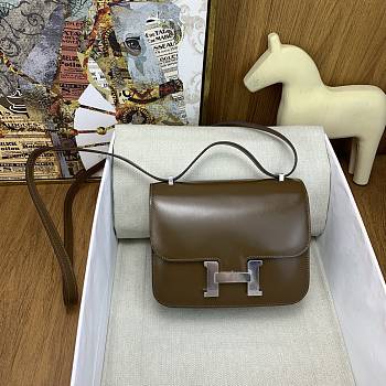 Fortok Hermes Constance 19cm S3 Brown With Silver Hardware