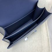 Fortok Hermes Constance 19cm Navy Blue With Silver Hardware - 5