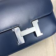 Fortok Hermes Constance 19cm Navy Blue With Silver Hardware - 2