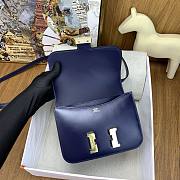 Fortok Hermes Constance 19cm Navy Blue With Gold Hardware - 4