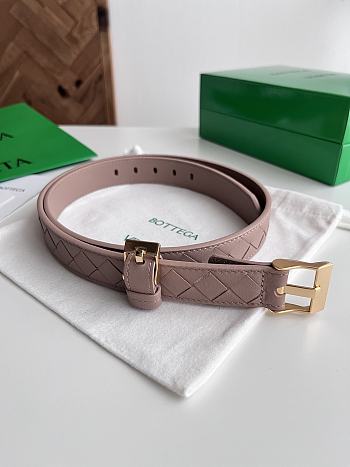 Fortok  Bottega Veneta belt taupe-pink Gold Hardware