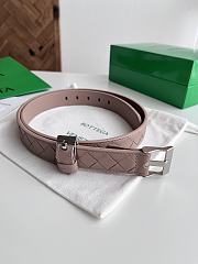 Fortok Bottega Veneta belt taupe-pink Silver Hardware - 1