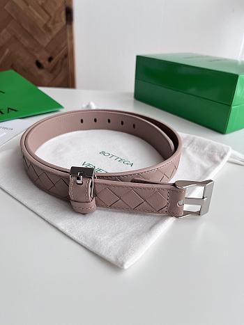 Fortok Bottega Veneta belt taupe-pink Silver Hardware