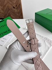 Fortok Bottega Veneta belt taupe-pink Silver Hardware - 6