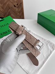 Fortok Bottega Veneta belt taupe-pink Silver Hardware - 4