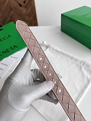 Fortok Bottega Veneta belt taupe-pink Silver Hardware - 2