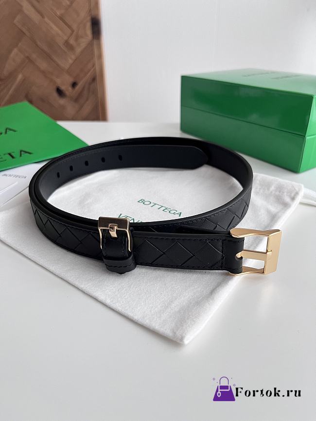 Fortok Bottega Veneta belt Black Gold Hardware - 1
