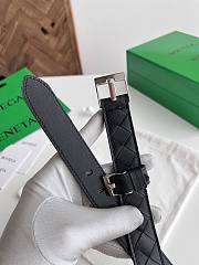 Fortok Bottega Veneta belt Black Silver Hardware - 3