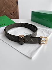 Fortok Bottega Veneta belt dark olive green Gold Hardware - 1