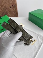 Fortok Bottega Veneta belt dark olive green Gold Hardware - 6