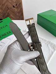 Fortok Bottega Veneta belt dark olive green Gold Hardware - 4