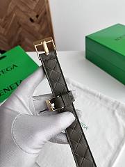 Fortok Bottega Veneta belt dark olive green Gold Hardware - 5