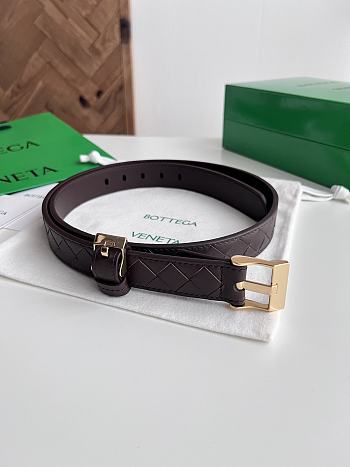 Fortok Bottega Veneta belt Brown Gold Hardware