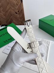 Fortok Bottega Veneta belt White Silver Hardware - 3