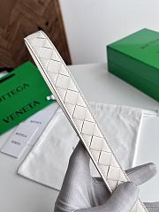 Fortok Bottega Veneta belt White Silver Hardware - 5