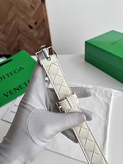 Fortok Bottega Veneta belt White Silver Hardware - 2