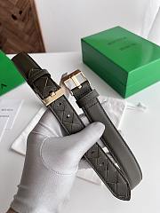 Fortok Bottega Veneta belt dark olive green Gold Hardware 2.5cm - 6