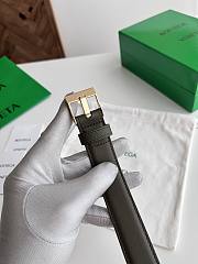 Fortok Bottega Veneta belt dark olive green Gold Hardware 2.5cm - 4