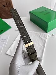 Fortok Bottega Veneta belt dark olive green Gold Hardware 2.5cm - 3