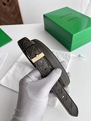Fortok Bottega Veneta belt dark olive green Gold Hardware 2.5cm - 2