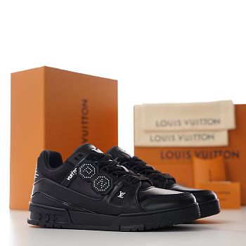 Fortok Louis Vuitton LV Trainer Sneaker 1AIKRP Denim Noir