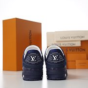Fortok Louis Vuitton LV Trainer Sneaker Denim Navy - 5