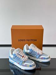 Fortok Louis Vuitton Krosso LV Trainer Denim sneakers Blue - 1
