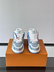 Fortok Louis Vuitton Krosso LV Trainer Denim sneakers Blue - 5