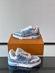 Fortok Louis Vuitton Krosso LV Trainer Denim sneakers Blue - 3