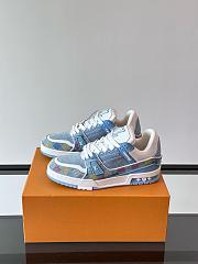 Fortok Louis Vuitton Krosso LV Trainer Denim sneakers Blue - 2