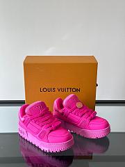 Fortok Louis Vuitton LV Trainer Sneaker Hot Pink - 1