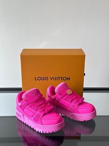 Fortok Louis Vuitton LV Trainer Sneaker Hot Pink